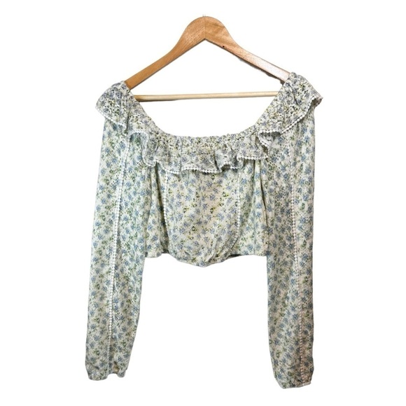 House of Harlow 1960 Floral Eyelet Crop Top NWT - Picture 2 of 7